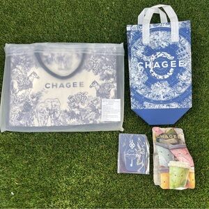 CHAGEE Modern Teahouse Canvas Tote, Plush, Passport, and Insulated Bag SEALED